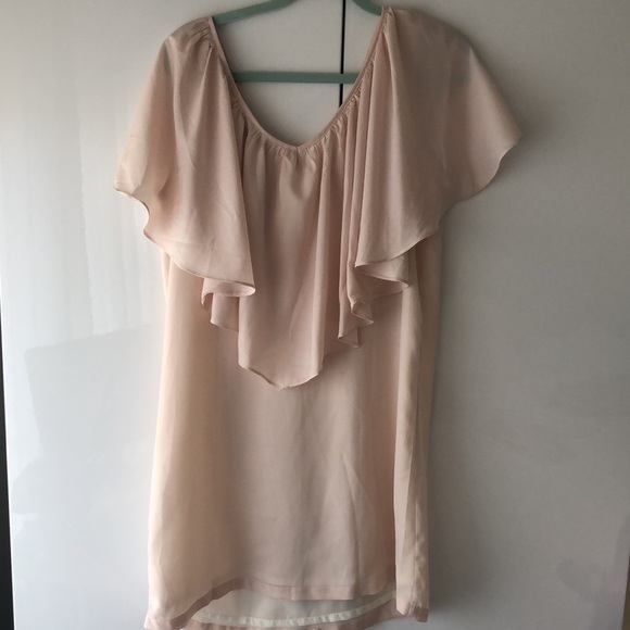 NWOT. Second Self Pale cream Flounce dress. - Picture 5 of 6